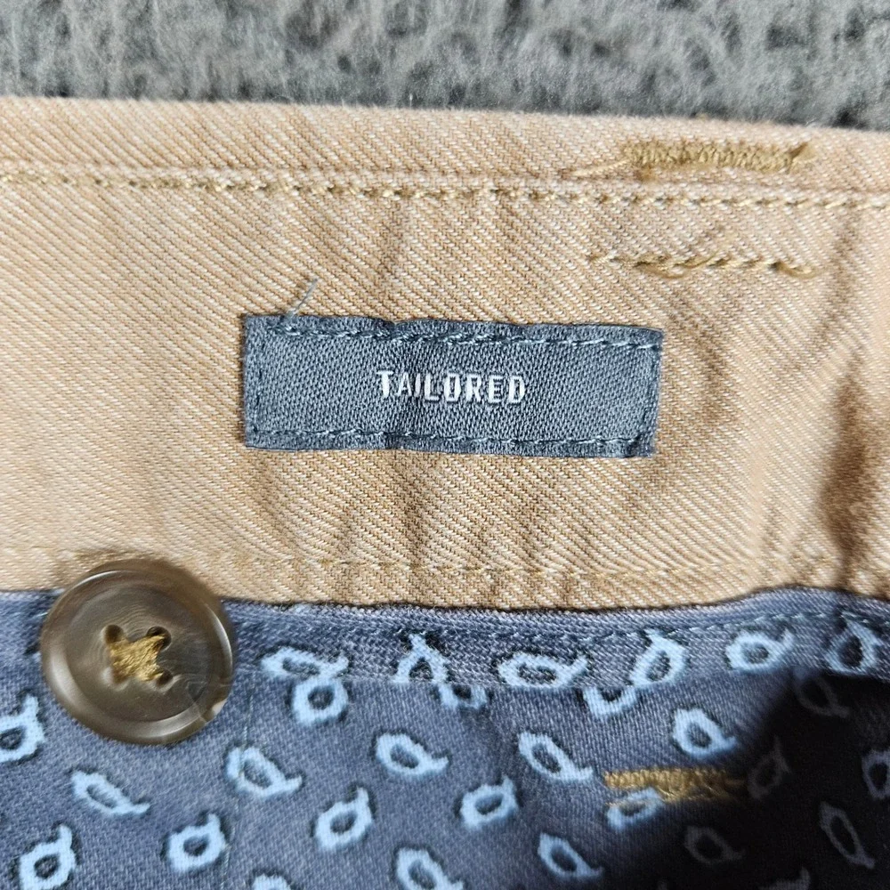 Bonobos Mens Tailored Chino Pants 34x30 Khaki Tan‎ Cotton Blend